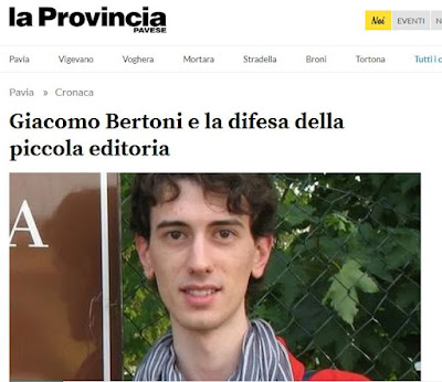 Intervista a Giacomo sulla Provincia Pavese per la difesa della piccola editoria