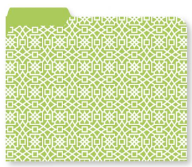 file folder, green and white pattern