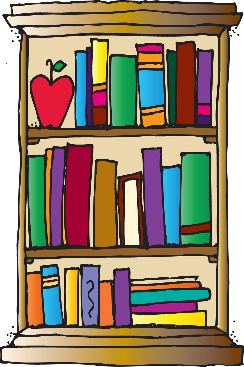 Displaying  Images For   Shelf Of Books Clip Art 