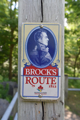 Brock's Route War of 1812 Trail sign Hamilton Ontario.