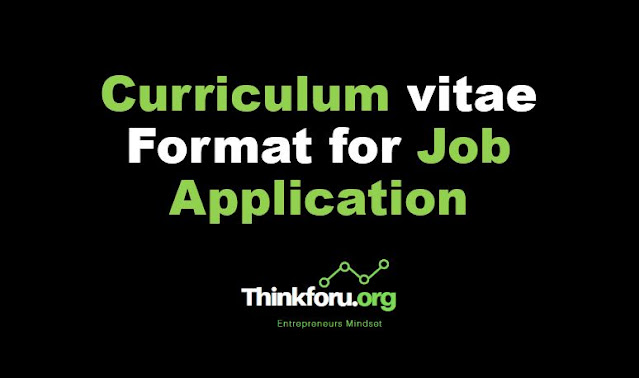 Cover Image of Curriculum vitae Format for Job Application