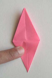 cara membuat origami bunga lily