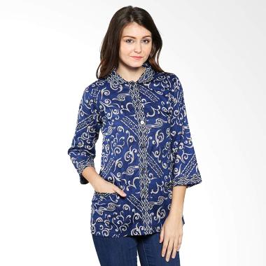 10 Desain  Baju  Batik Kerja  Modern  2021 yang Eksotis 