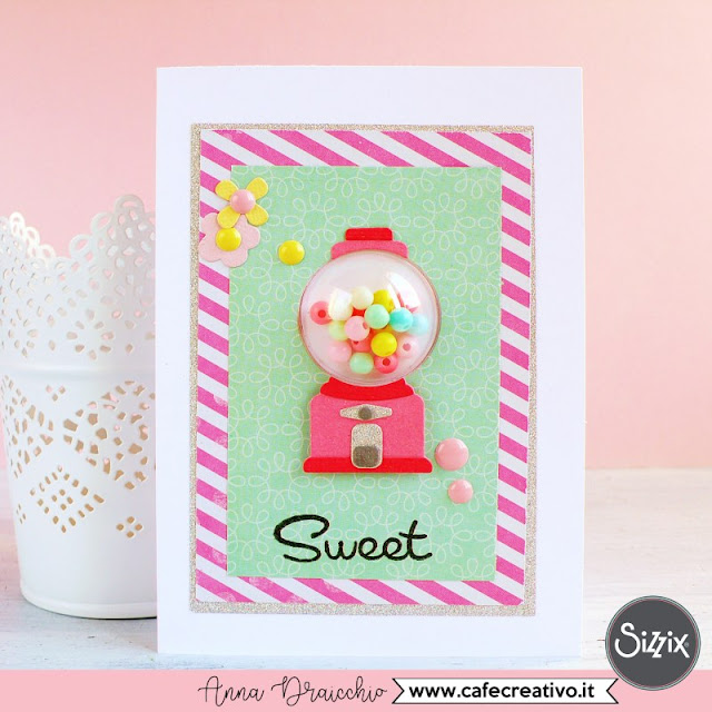 Gumball shaker card con Dimensional Domes