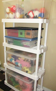 My stuffed animal storage on a Plano storage unit