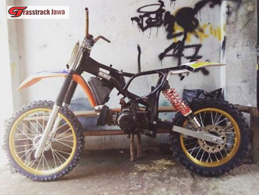 Sketsa Rangka Grasstrack Terbaru Model Bebek Standar 