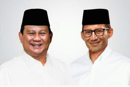 Prabowo subianto memilih Sandiaga Uno sebagai cawapres