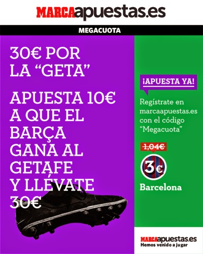 marca apuestas megacuota Barcelona vs Getafe liga 28 abril
