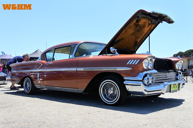 Vintage Unique 50's Color Impala at South Bay Pop Up Market and Car Show 2022 July - W&HM 