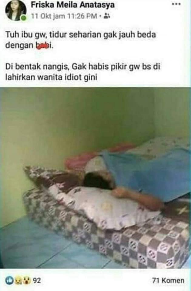 Anggap Ibu Babi,Anak Jual Ibu Di Facebook