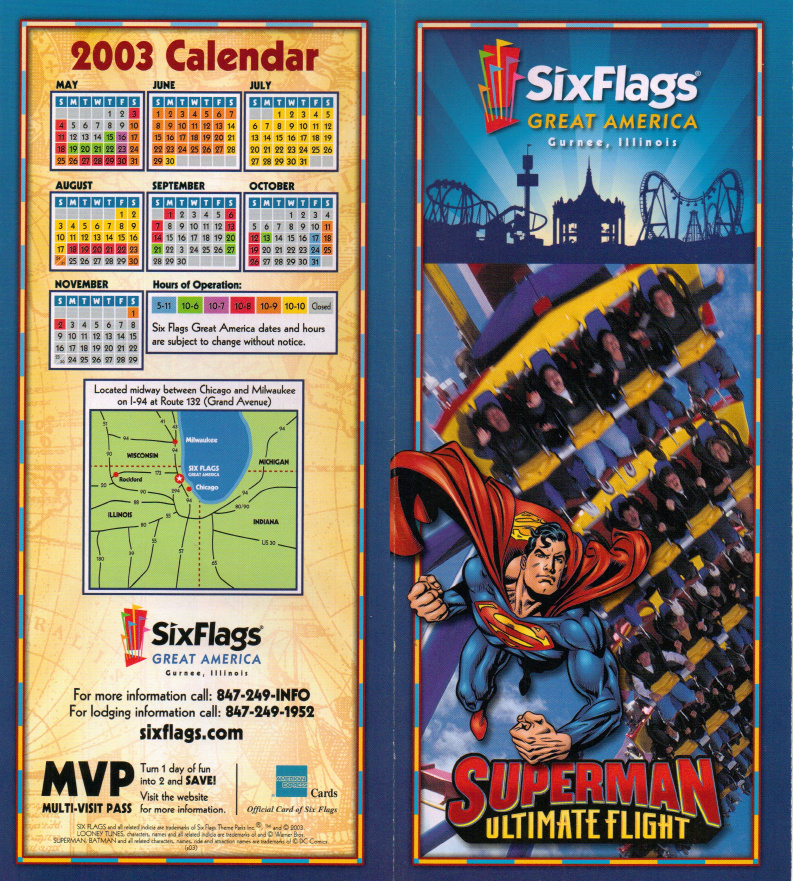 six flags great america map. six flags great america park