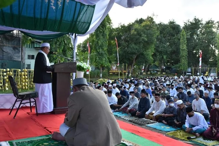 Korem 141/Tp, Sholat Idul Fitri 1443 H /2022 M, Dengan Tema “Implementasi Nilai - Nilai Ramadhan" 