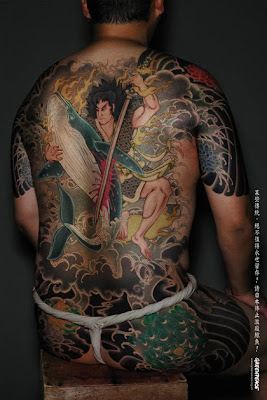 Yakuza Japanese Tattoo In Back