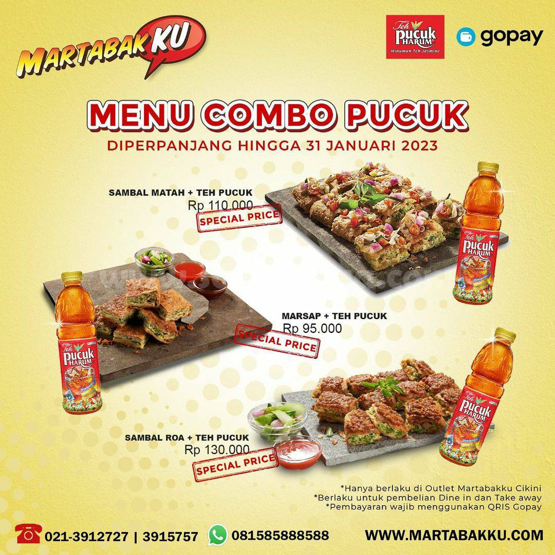 Promo Martabakku GOPAY ! Menu Combo Pucuk mulai 95RB