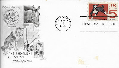 FDC "Humane treatment of animals" - Etats Unis 1966