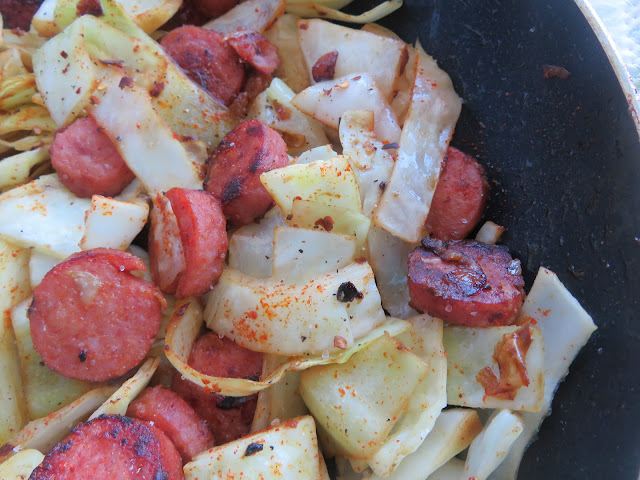 Kielbasa Cabbage Skillet