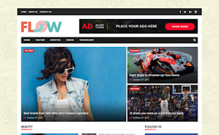  designed to fill your website with glamour [free] Flow Magazine Blogger Template