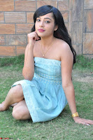 Sahana New cute Telugu Actress in Sky Blue Small Sleeveless Dress ~  Exclusive Galleries 050.jpg