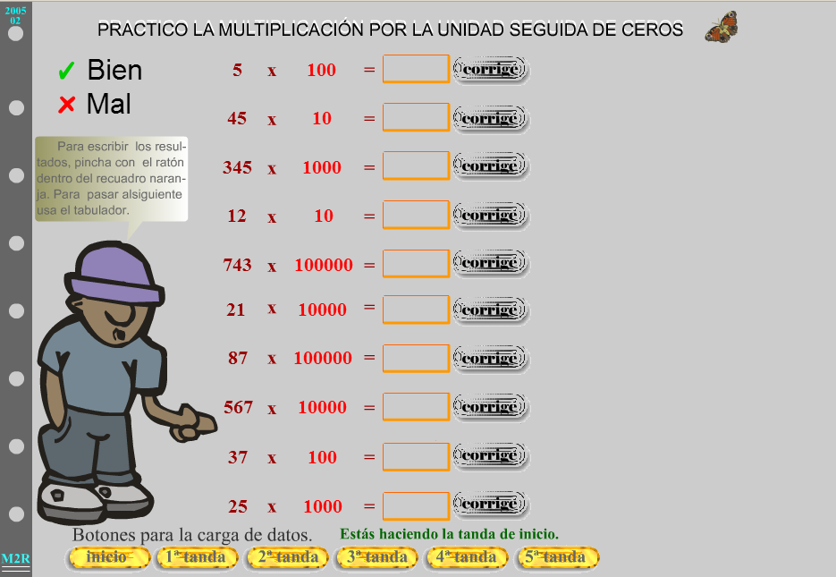  Multiplicación por la unidad seguida de ceros