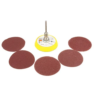Hook and Loop polishing abrasive disc pad With 50pcs 60 to 180 Grit Sandpapers Durable and practical hown-store