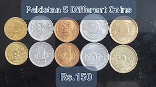 Pakistan 5 Different Coins @ 150