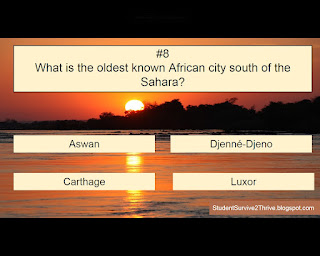 What is the oldest known African city south of the Sahara? Answer choices include: Aswan, Djenné-Djeno, Carthage, Luxor