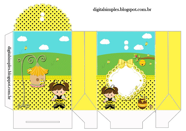 Baby Dressed as Bee, Free Printable Box.