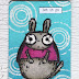 ATC with PaperArtsy rabbit - choose to be happy