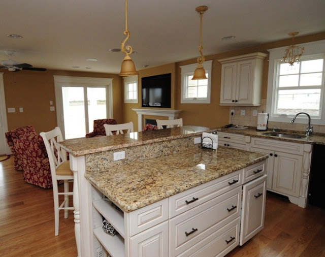 simple white kitchen cabinets with granite countertops design