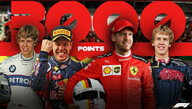 Sebastian Vettel completa três mil pontos na Fórmula 1