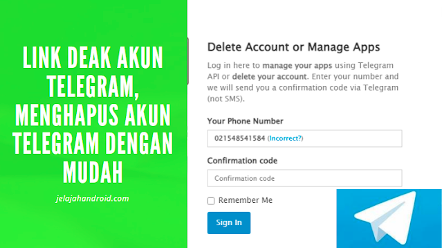 Link Deak Akun Telegram, Menghapus Akun Telegram Dengan Mudah