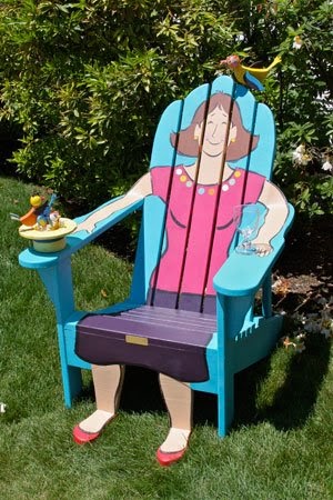 North Conway Village: North Conway Art Chairs On Display