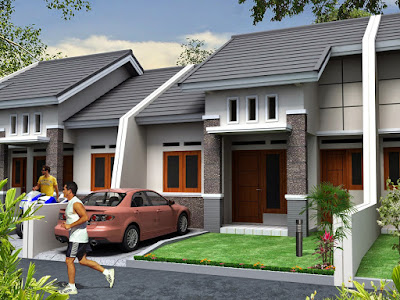 Desain rumah minimalis modern 1 lantai type 45