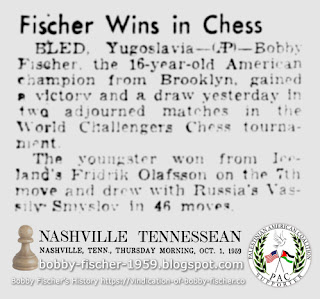 Bobby Fischer Wins in Chess