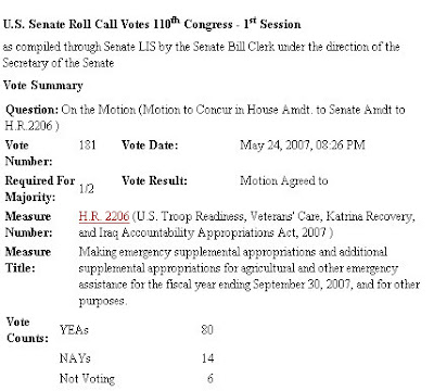  H.R. 2206 (U.S. Troop Readiness, Veterans' Care, Katrina Recovery, 