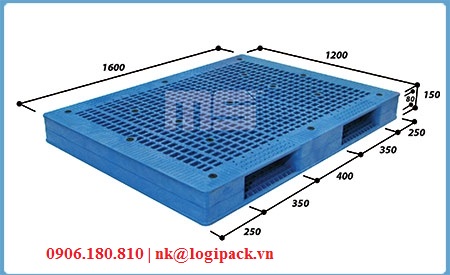 WR2-1612 pallet nhựa Malaysia nhập khẩu