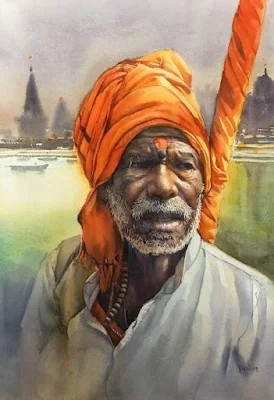 Portrait painting Nishikant Palande