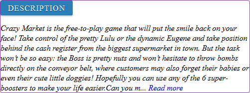 Crazy Market game review