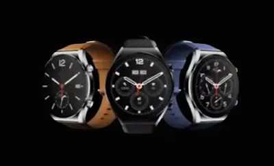 A picture of the Xiaomi watch s1 in three different colors