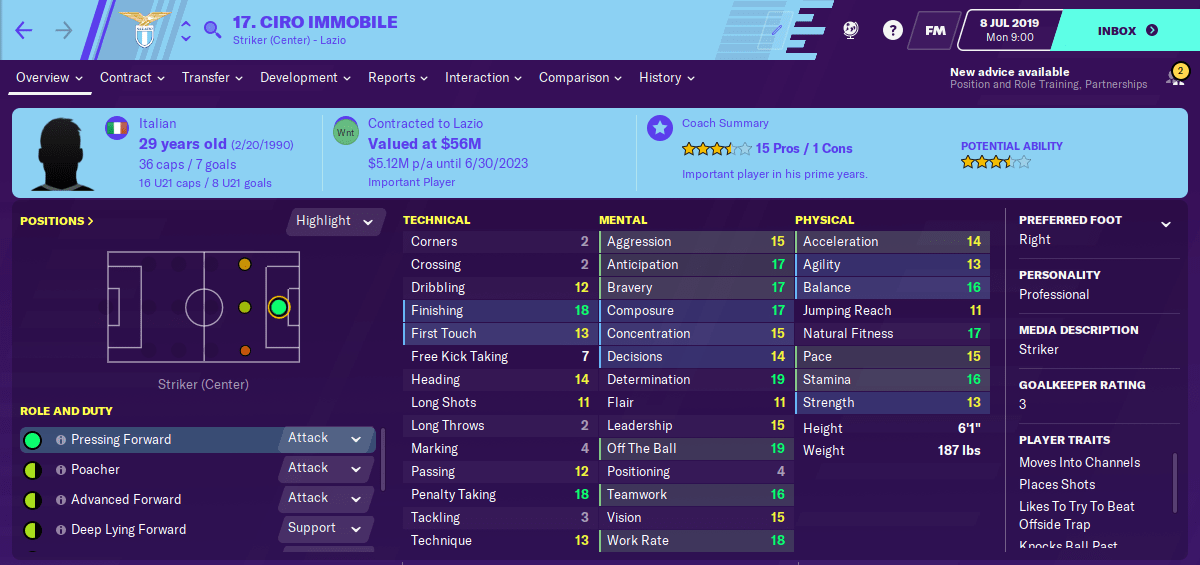 Ciro Immobile FM2020