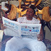 Igwe McAnthony Chinedu Elibe Okonkwo (Ezedioramma 111) of Alor relishing The Authority Newspaper 