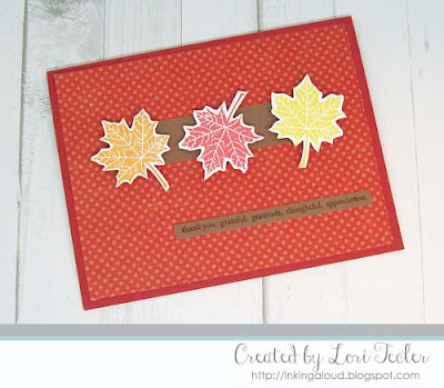 Leaf Prints Trio card-designed by Lori Tecler/Inking Aloud-stamps from Papertrey Ink