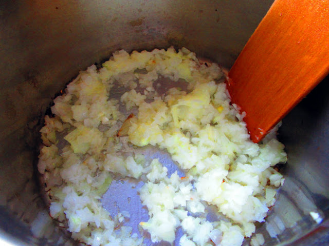 saute onion in butter