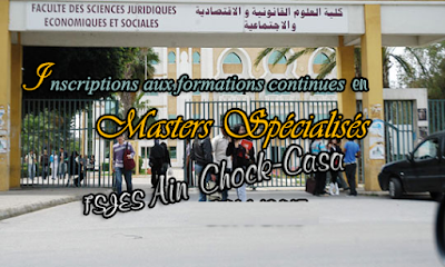 Master et Master Spécialisé a la FSJES Aïn Chock -Casablanca 2015/2016