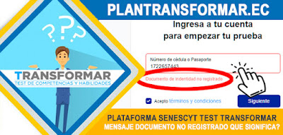 plantransformar.ec Documento de Identidad No Registrado