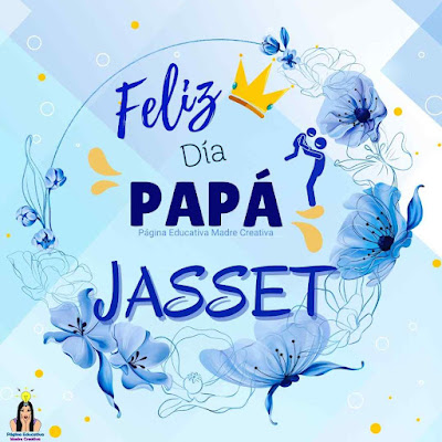 Solapín Feliz Día del Padre - Nombre Jasset para imprimir gratis