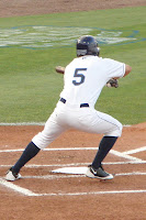 A bunt single by Emeel Salem in the sixth ended Layne's chance of a no-hitter.  Photo by Jim Donten.