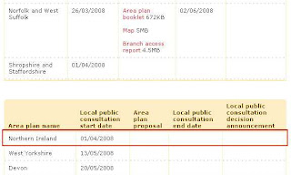 Consultation open today ... but no details yet on the Post Office website