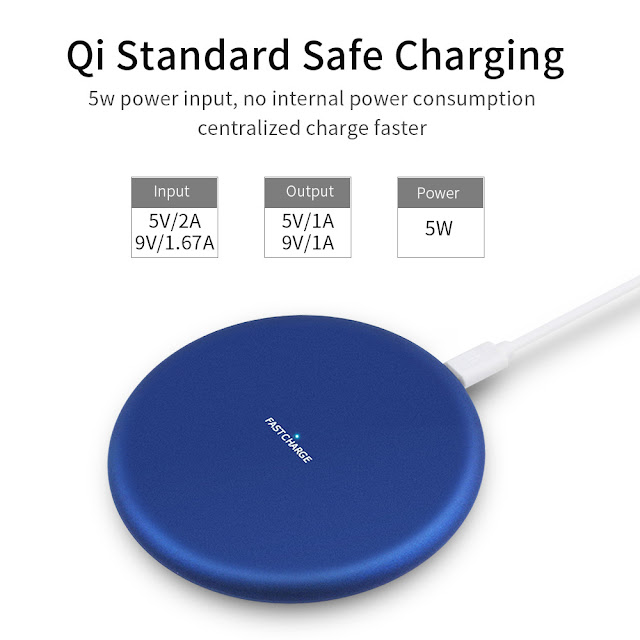 Bakeey 5W Qi Wireless Charger Fast Charging For iPhone XS Max/XS/Samsung Galaxy Note 9/S9/S9 Plus