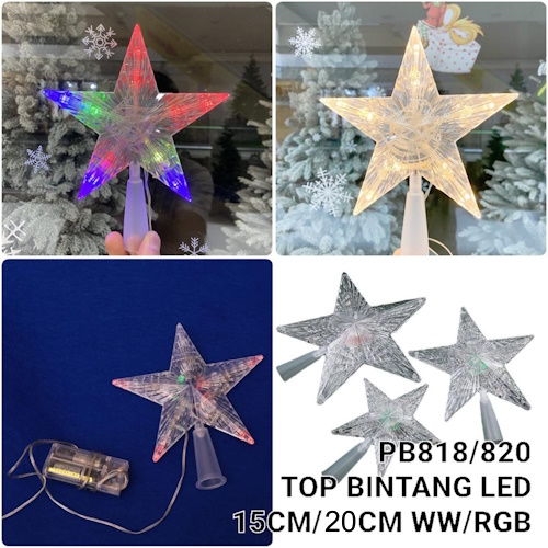 Top Bintang LED T=15,00 Cm & T=20,00 Cm